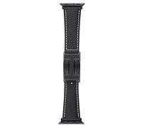 Nixiamy Leather Magnetic Watch Band Compatible with Apple Watch 49mm 45mm 44mm 42mm 41mm 38mm, with H-Shaped Buckle for Women Men iWatch Ultra/SE/Ultra 2/Series 10/9/8/7/6/5/4/3/2/1