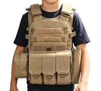 Nixiara Airsoft Vest,Adjustable Multiple Pouches Protective Chest Rig | Security Guard Vest - for Paintball Enforcement Hunting Outdoor Cosplay Costume Role Play Combat Battle Guard