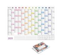 Nixiara Annual Wall Calendar, All Season Wall Calendar | Year Planner Display Calendar | Thick Paper Calendar, 74.2 x 52.5 cm / 29.21 x 20.67 inches, Annual Wall Planner for Home, Studio,