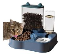 Nixiara Automatic Dog Feeder,Anti-Tip Cat Food Dispenser Water Bowl - Storage Container Dog Food Bowl, Cat Treat Automatic Feeder Large Capacity for Dogs Cats