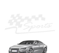 Nixiara Car Eyebrow Decal,Lattice Race Flag Car Stickers - Door Racing Sports Decal, Creative Front Cover Sticker, Decoration