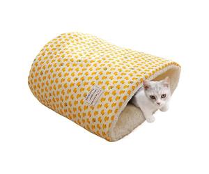 Nixiara Cat Bed Cave Sleeping Bag, Cat Winter Sleeping Bag | Cold Weather Kitten Bag,Round Barrel Shaped Cat Nest Warm Deep Sleep Hamster Puppy Bed Cave