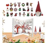 Nixiara Christmas Elf Advent Calendar, Miniature Desk Decorations | 24 Day Countdown Calendar with Dwarfs Figurines for Table Office Fireplace Tree