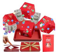 Nixiara Christmas Folding Jumping Money Box, Animated Money Box to Assemble for Parties | Christmas Stocking Gift Idea - Exchange for Holiday Meetings and