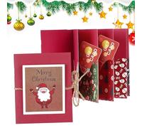 Nixiara Christmas Money Holders for Cash | 5 Slots Festive Holiday Party Supplies | Christmas Card Keeper - for Family Friends Adults Kids Teachers Office Employee