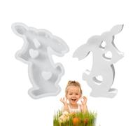 Nixiara Craft Mould - Spring Time Non-Stick Decoration - Rabbit Figure Casting Mould Made of Silicone - For Adults Family Couples Children Home School Studio Lessons Party Art Project Versatile Use