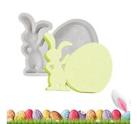 Nixiara Easter Bunny Silicone Mould, Rabbit Shaped Mold - Cute Design Easter Soap Mold - Epoxy Resin Molds for Wedding Home Table Decoration, Candle Making Supplies