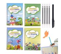 Nixiara Exercise Writing For Kids,Learning Workbooks - Grooved Handwriting Exercise Writing For Kids - Homeschooling Classroom Preschool Holiday Teachers Beginners Boys Girls