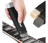 Nixiara Guitar String Cleaner Eraser, Double Head Guitar Eraser,Double Head String Fret Care Brush - Fret Polishing Tool with Lubricant in Brush for Electric Guitar Bass Ukulele Violin