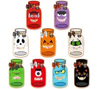 Nixiara Halloween Goodie Bags | Small Halloween Candy Bags Jar Cards - Festive Organizer Hands-On Projects for School Gathering Home Classroom Preschool