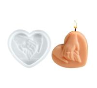 Nixiara Heart Shaped Silicone Moulds, Heart Shaped Silicone Mould, Candle Moulds in - Romantic Valentine's Day Gift Easy Release Supplies