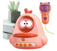 Nixiara Kids Microphone - Cartoon Baby Early Learning Singing Microphone Chick Shaped Toy - Karaoke Music Microphone Toys Handheld, For Christmas And Birthday
