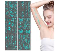Nixiara Luminous Body Sticker - Glow in the Dark Stars Night Glow Body Sticker Temporary - Artistic Waterproof Party Accessories for Birthday Motif Events