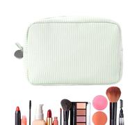 Nixiara Makeup Bag Large Format with Opening | Cosmetic Pouch with Zip for Gym, Outdoor, Beach, School, Camping, Light Green, Se référer au descriptif, Refer to description