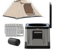 Nixiara Mobile Toilet for Adults, Foldable Travel Toilet, Lightweight & Compact, Foldable Lightweight Toilet Seat for Camping, Tent, Travel, Car, Outdoor