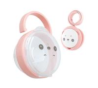 Nixiara Pacifier Bag, Pacifier Case with Chain with Dust Cover, Portable Accessory for Babies, Boys and Girls, Travel and Outdoor, pink, Consulte la descripción, See description