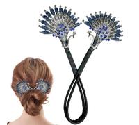 Nixiara Peefowl Shape Hair Bun Maker, Elegant Hair Bun Maker | Peefowl Hair Bun Shaper Lazy Hair Curler,Mother Girlfriend Wife Jewelry Ladies Hairpin Display Angel Wings for Dating, Travel