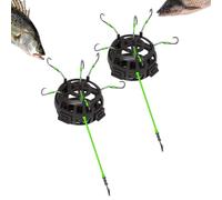 Nixiara Rig | 2pcs Floating Bait Holder Hooks,Fly Fishing Material for Saltwater Perch River Throw Tugging Shallow Jigging Lake Trout Sea Fishing