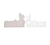 Nixiara Silicone Easter Molds, Easter Resin Molds | Easter Letters Bunny Plaster Molds,Holiday Plaster Mold Epoxy Casting Molds for Easter Home Decor