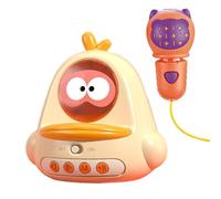 Nixiara Singing Karaoke Kids, Kids Microphone | Cartoon Early Learning to Sing Microphone Chick Shaped Toy - Handheld Karaoke Music Microphone Toys for Girls, Boys