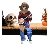 Nixiara Skeleton Decor | Animated Skeleton Banjo Player 60cm | Musical Accessory Adjustable Joints for Home Decor Garden Parties Autumn Haunted House