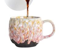 Nixiara Stone,Mineral Crystal Coffee Mugs | Novelty Ceramic Coffee Cups 260ml - Vintage Irregular Shape Decorative Water Cup Hammered Pattern Novelty Tea Mug for Hot