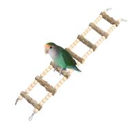 Nixiara Swings Bird for Parakeets, Bridge on Ladder Bird Cage | Wooden Bird Ladder | The Finch Lovebirds Chewing Toys Perchici Permanent Standing Resting