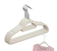 Nixiara Thin Clothes Hangers - 10 Pieces Velvet Soft Wrinkle Free Pendants,Wrinkle-free Storage Solution For Skirts Leggings Lingerie Pants Closet Wardrobe Travel Suitcase Clothes Organizer