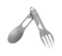 Nixiara Titanium Spork,Foldable 2-in-1 Spoon and Fork for Picnic | Portable Camping Dining Utensils for Travel Survival Hiking Backpacking Picnic Outdoor Activities