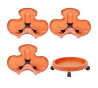 Nixiara Vertical Plant Pot, Multi-Tier Stackable Plant Tower, Automatic Drainage Garden Pots with Wheels and Saucers, for Planting Strawberries, on Balcony and