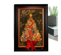 Nixiara Wooden Christmas Tree Puzzle,Safe Floral Precise Decor | Christmas Wooden Jigsaw Puzzles,for Family Friends Kids Lovers Wall Shelf Home Holiday Indoor