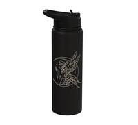 Nixie Pixie Peri Elf Sprite Fairie Against a Crescent Moon Stainless Steel Insulated Water Bottle