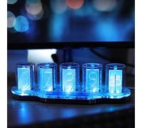 Nixie Tube Clock, DC 5V 1A 2W LED Clock Digital Desk Clock Glow Tube Clock Desktop Clock Digital Nixie Tube Clock Rgb Full Color Nixie Clock for Desktop Decoration Birthday Gift for Friends