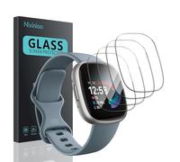 Nixinioo Pack of 4 Screen Protectors Compatible with Google Fitbit Versa 4, HD Clear Soft TPU Screen Protector, Bubble-Free, Scratch-Resistant, Maximum Coverage, Self-Healing