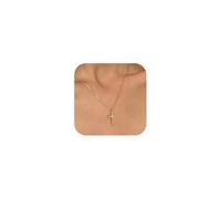 NIXMAX Cross Necklace for Women Dainty 14K Gold Silver Plated Cross Pendant Necklace Everyday Simple Cross Charm Choker Minimalist Religious Jewelry Cute Trendy Gifts, Brass, No Gemstone