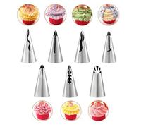 NIXNUT 7pcs Icing Piping Nozzle Tips Cream Cake Decorating Cupcake Stainless Steel Making Pleated Skirt Shape