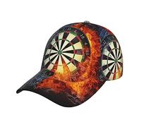 NIXNUT Unisex Baseball Cap Water Fire Dart Board Adjustable Fashion Curved Brim Baseball Cap Sun Hats Black