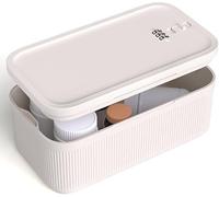 Nixo1nice Small Lockable Storage Box with Combination Code Plastic Lockable Medicine Box BPA-Free Portable Medication Container for Refrigerator for Home Fridge Office Travel