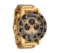 NIXON 51-30 Chrono A1389-300m Water Resistant Men's Analog Fashion Watch, 4th Dim Gold/Black, 51-30 Chrono