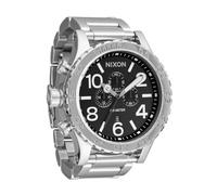 NIXON 51-30 Chrono A1389-300m Water Resistant Men's Analog Fashion Watch (51mm Watch Face, 25mm Stainless Steel Band), Black, Oversized