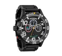 NIXON 51-30 Chrono A1389-300m Water Resistant Men's Analog Fashion Watch (51mm Watch Face, 25mm Stainless Steel Band), Fisheye/Super Black/Black, Mens Standard, 51-30 Chrono