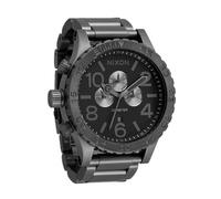 NIXON 51-30 Chrono A1389-300m Water Resistant Men's Analog Fashion Watch (51mm Watch Face, 25mm Stainless Steel Band), All Gunmetal