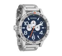 NIXON 51-30 Chrono A1389-300m Water Resistant Men's Analog Fashion Watch (51mm Watch Face, 25mm Stainless Steel Band), Silver / Midnight, One Size, 51-30 Chrono
