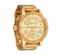 NIXON 51-30 Chrono A1389-300m Water Resistant Men's Analog Fashion Watch (51mm Watch Face, 25mm Stainless Steel Band), All Gold