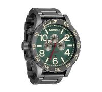 NIXON 51-30 Chrono Watch, Light Gunmetal / Dk Forest