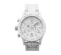 Nixon A037-1255 Stainless Steel Men's Chronograph White and Silver Plated Watch