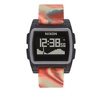 NIXON Base Tide A1118 - Orange Jellyfish - 114M Water Resistant Men's Digital Surf Watch (38 mm Watch Face, 36 mm Pu/Rubber/Silicone Band)