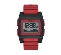 Nixon Base Tide PRO Men's Watch with Red Silicone Strap 10 Bar Case Diameter 42 mm A1307-5365-00