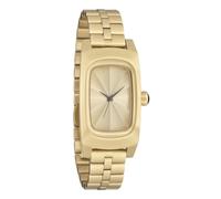 NIXON Frankie A1441-100m Water Resistant Women's Analog Watch (47 x 24mm Rectangular Watch Face, 14mm 3 Link Bracelet Band w/Butterfly Clasp), Sand Drift/Gold/Gold, Womens Standard, Frankie