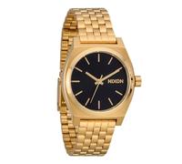 NIXON Medium Time Teller A1130-100m Water Resistant Women's Analog Watch, Gold / Black / Gold
